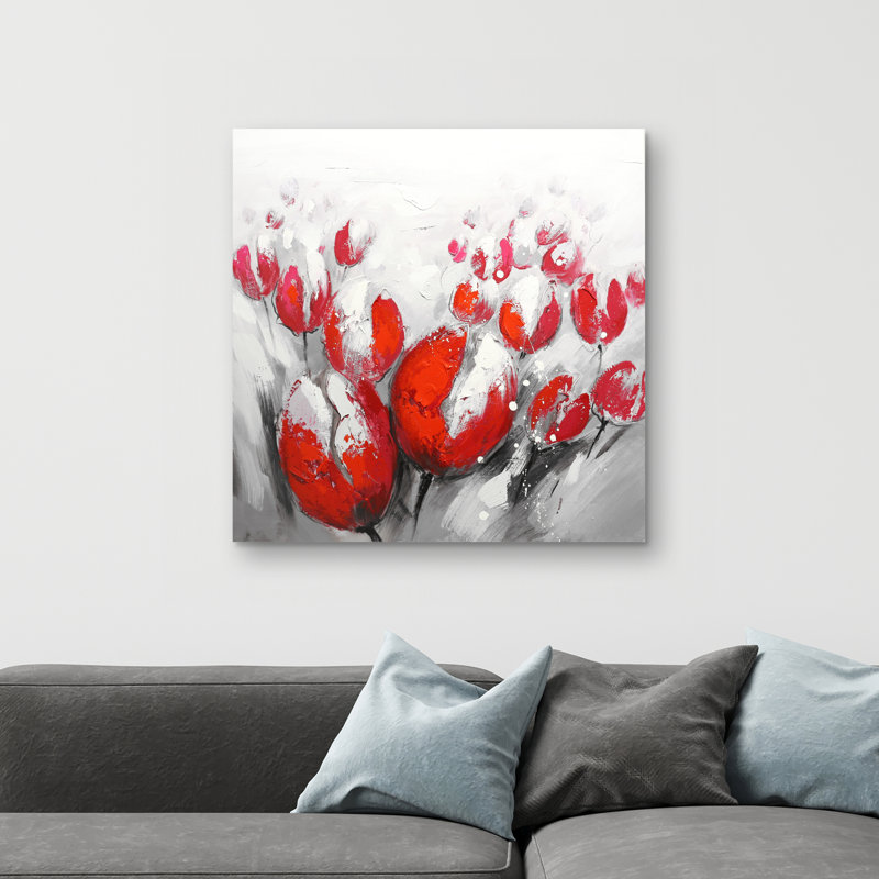 tulips - 32"x32" art on canvas