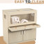 Cage à hamster avec bois, espace de rangement, panneaux en acrylique pour la surveillance, animaux de compagnie spacieux, rangement de l'habitat en bois facile à installer et à nettoyer, conception, panneaux transparents, simple-717622397