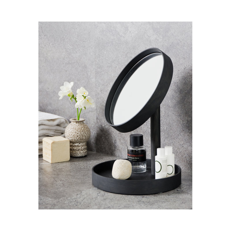 Look Round Walnut Mirror, Walnut