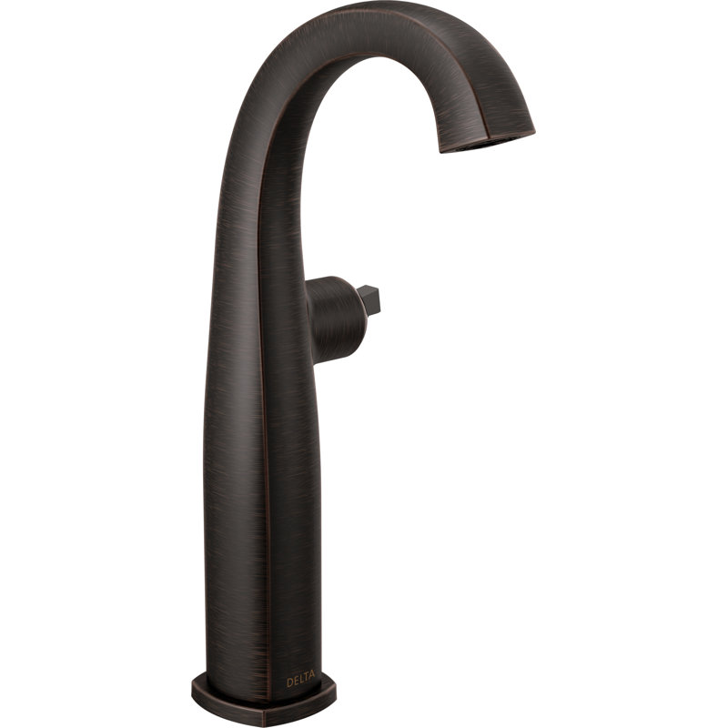 Robinet de salle de bain monocorps avec drain Stryke et technologie d'étanchéité DIAMOND ™ sans poignées, Bronze vénitien