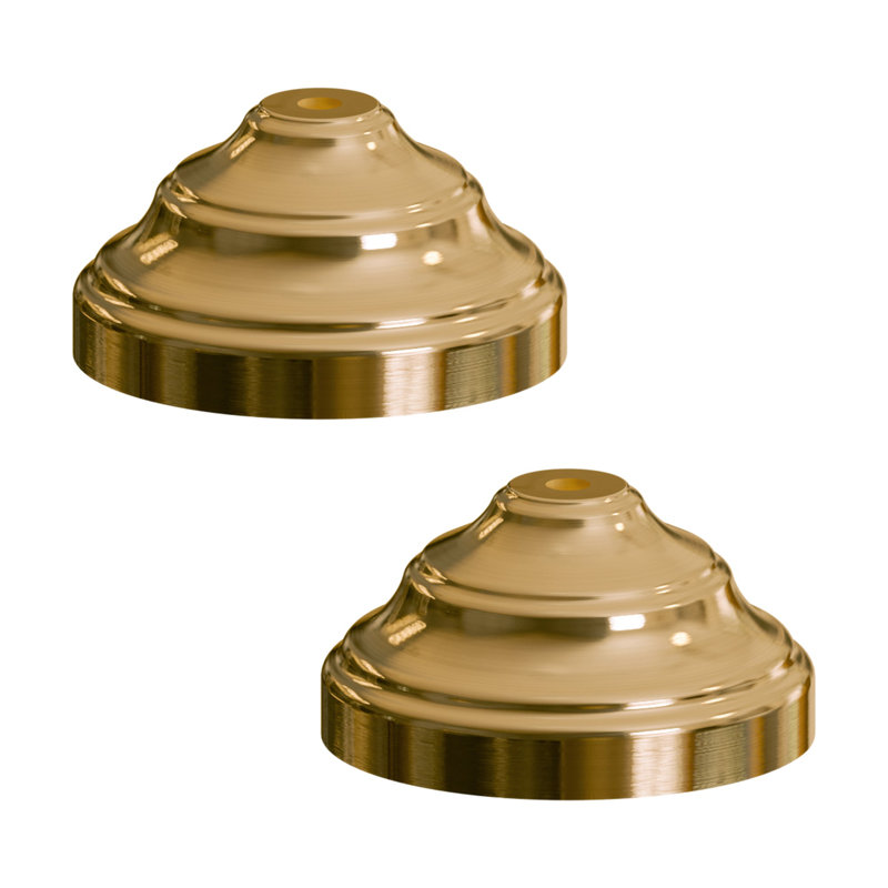 Ceiling Rose Cord Grip Plate Light Front Fitting Metal Finish Light Fitting, Yellow Brass