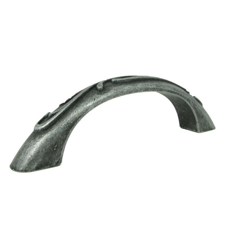 Ivy Distressed Gray Iron Arch Cabinet Pull with Mounting Hardware