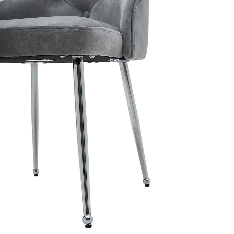Neriah 48cm H Velvet Upholstered Accent in Grey