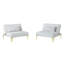 Tissu convertible futon avec pieds en métal-1595862350