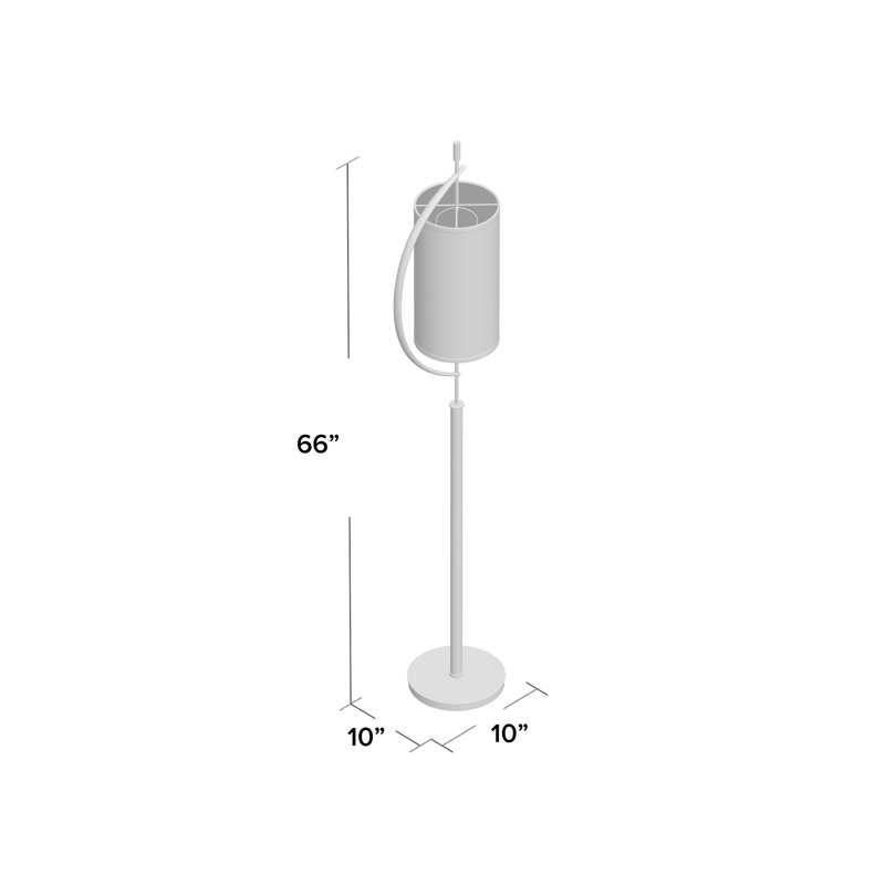 Nichol 66'' Antique Brass Traditional Floor Lamp