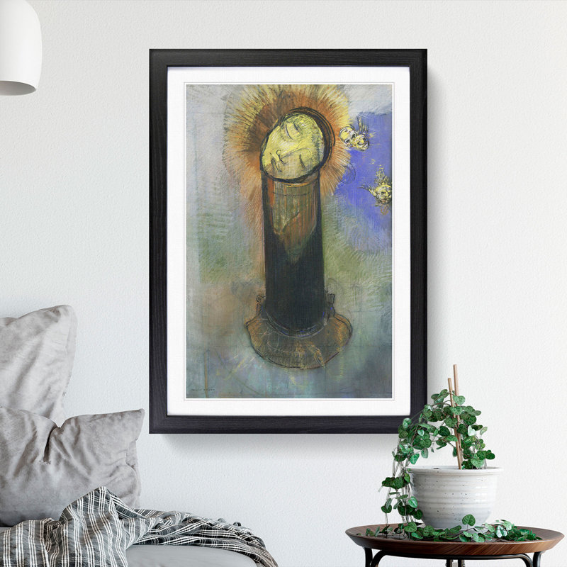 John the Baptist by Odilon Redon - Picture Frame Painting, Black Framed, 65cm H x 48cm W x 2cm D