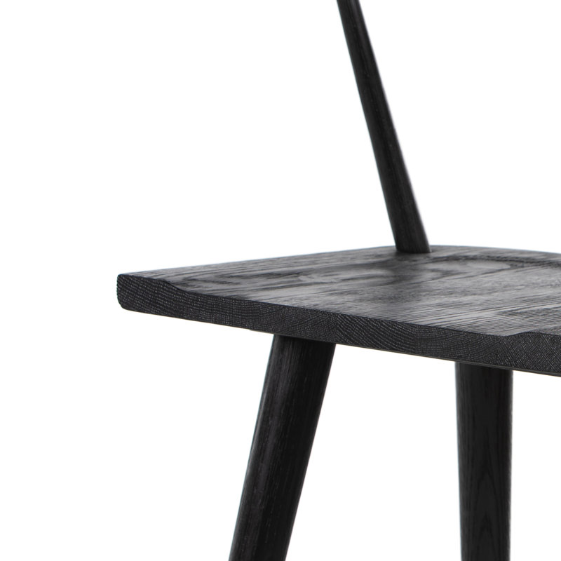 Garth Ripley Counter & Bar Stool, Bar Stool (29" Seat Height), Black Oak