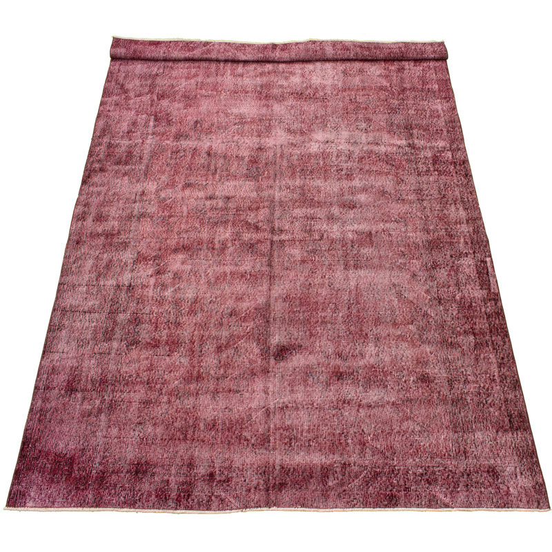Bevin One-of-a-Kind 6'7" X 10'6" 1980s Wool Area Rug in Purple