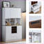 Bar Farmhouse, buffet de cuisine 68,9 po avec rangement et amp; Prises de courant | Panneau de particules | American Traditional