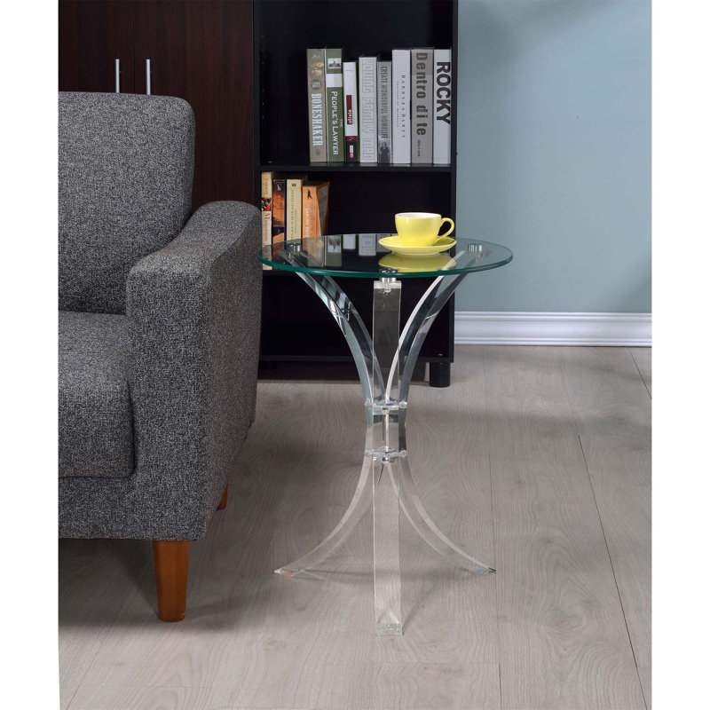 Table d'appoint en verre trempé Bailey