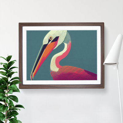 XH1022-6153X Modern Pelican Abstract - Single Picture Frame Print