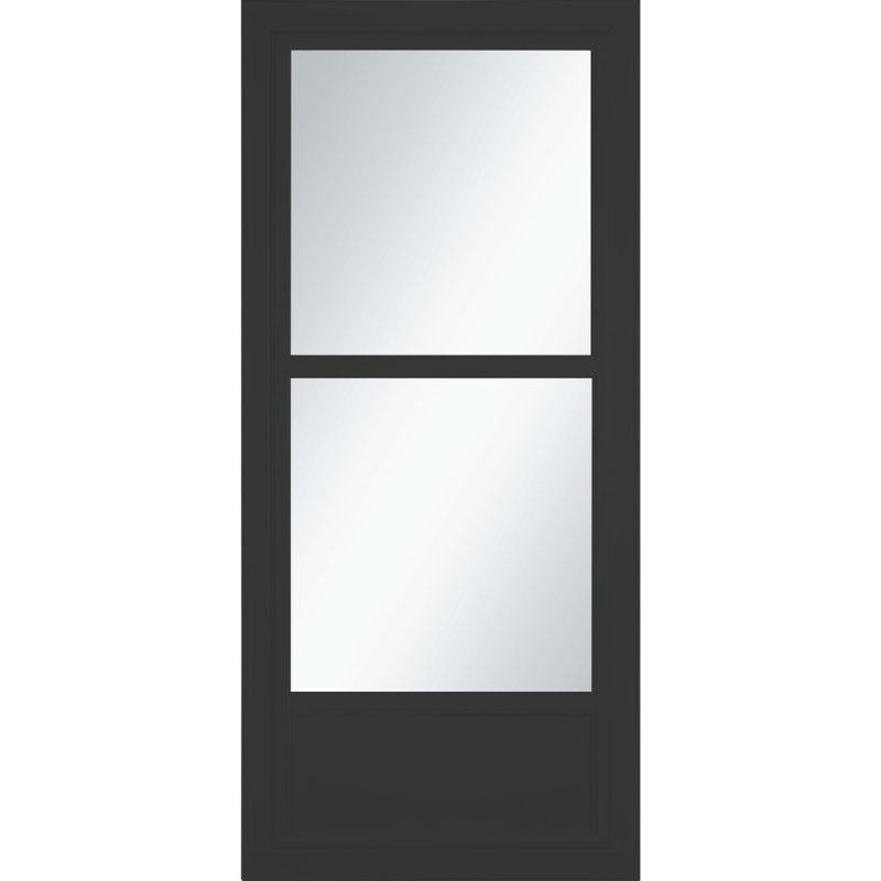 80 Series Midview Storm Door with Retractable Screen (handle sold separately), Black, 34" x 81"