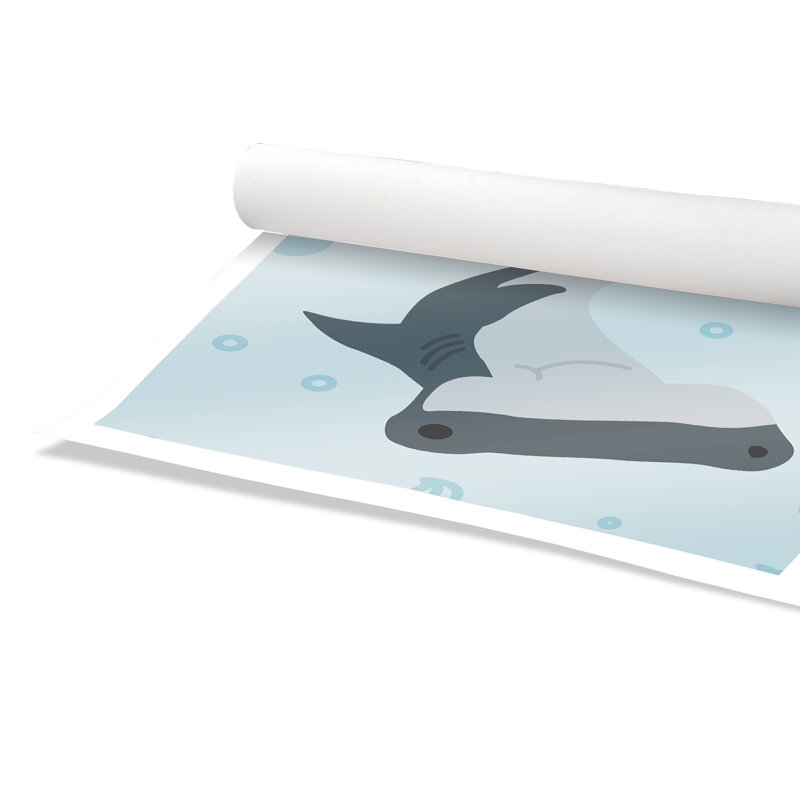 Impression sur papier Happy Hammerhead, H 36 po x l 36 po x P 1 po, Papier