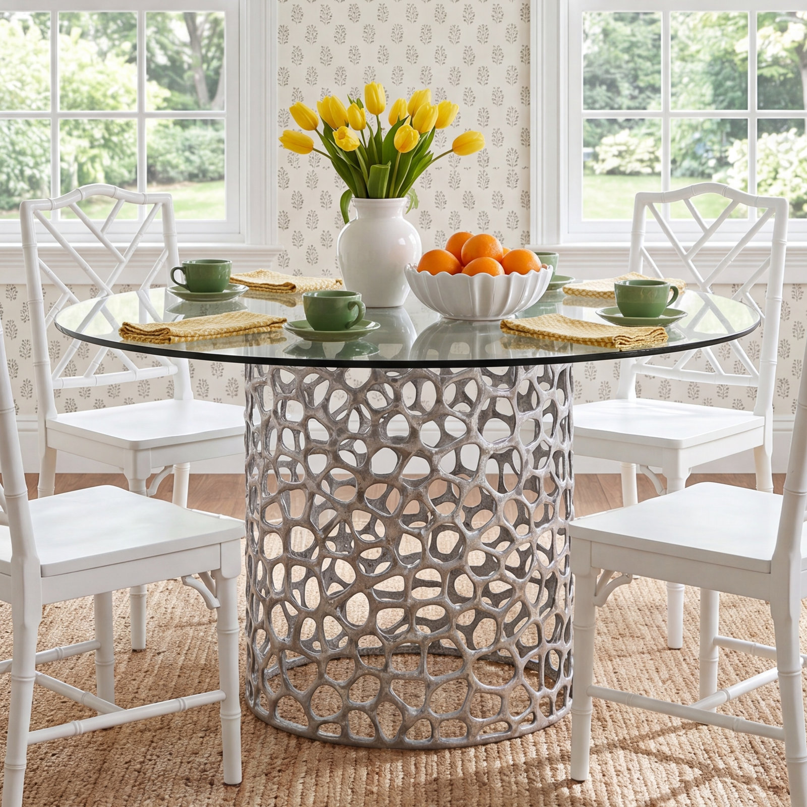 Westhampton 60" Dining Table, 30" H x 54" L x 54" W, Gray