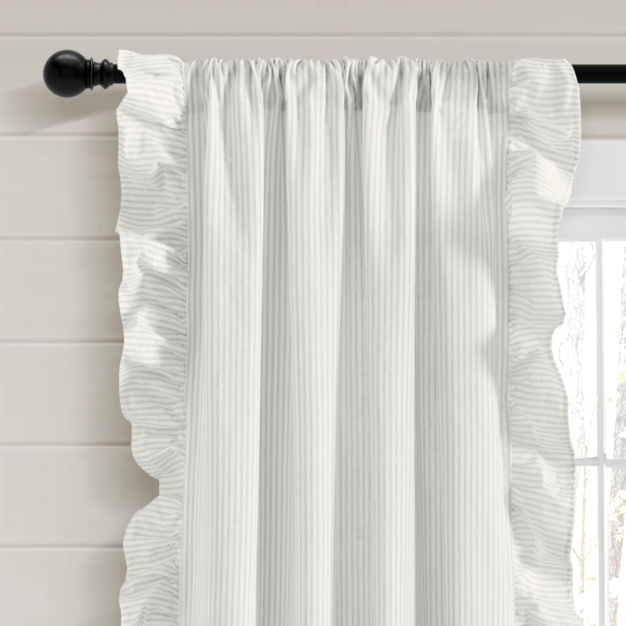Yolandi Room Darkening Curtain, Light Gray