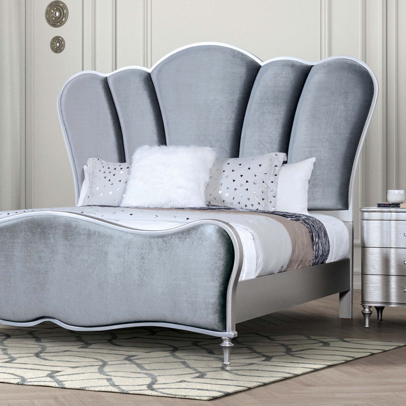 Mobilier de chambre à coucher tête de lit 1pc, Argent, Grand