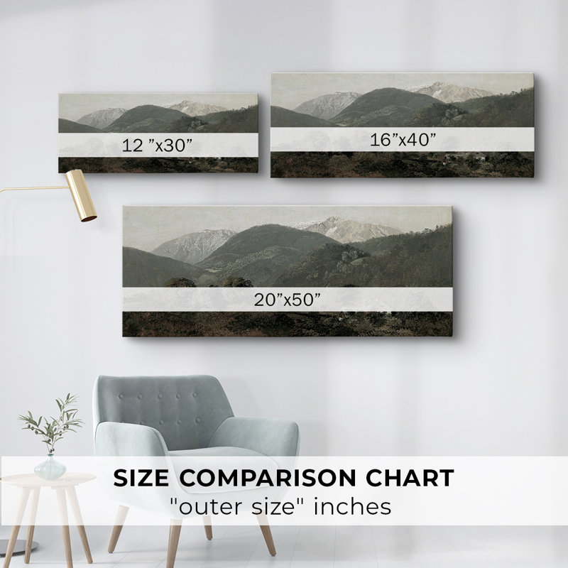 Série paysage - DLXIX - Toile tendue avec châssis - Prêt à accrocher, H 20 po x l 50 po