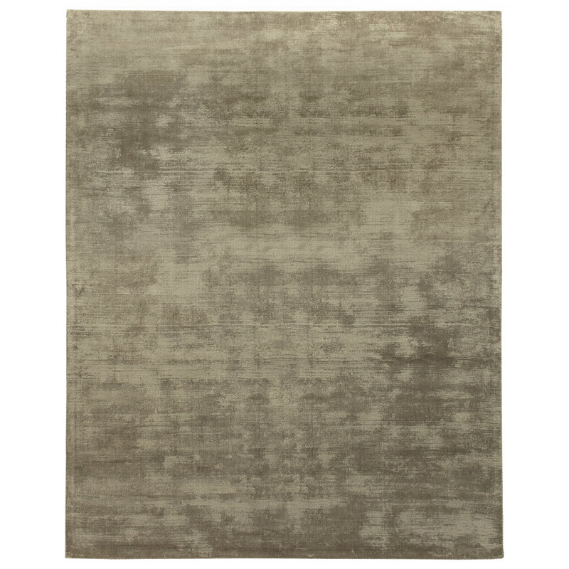 Tapis brun tissé à la main, Rectangle 6 pi x 9 pi