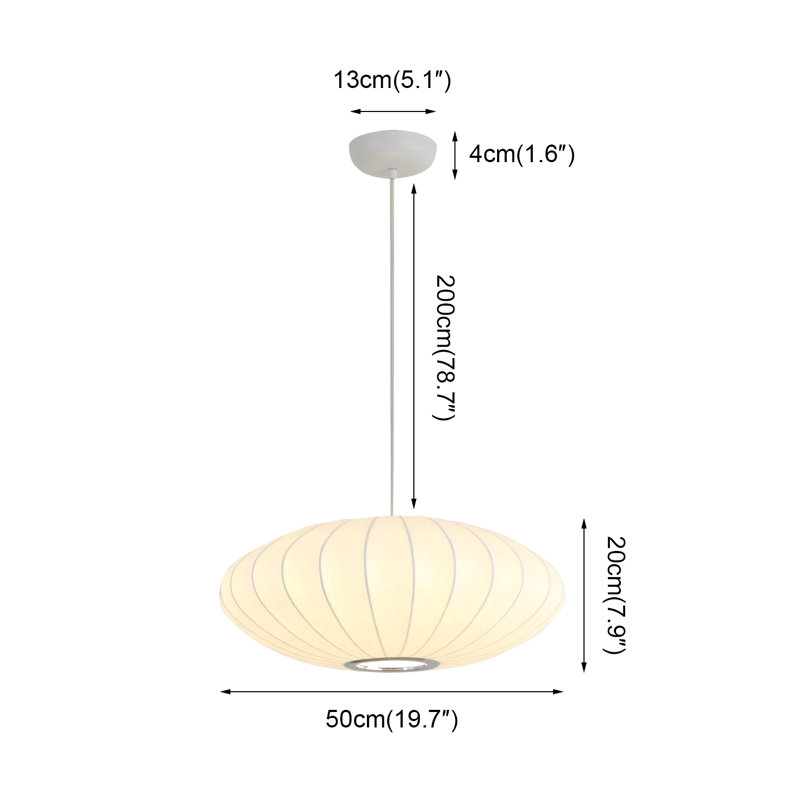 Luminaire suspendu 1 lumière Oval