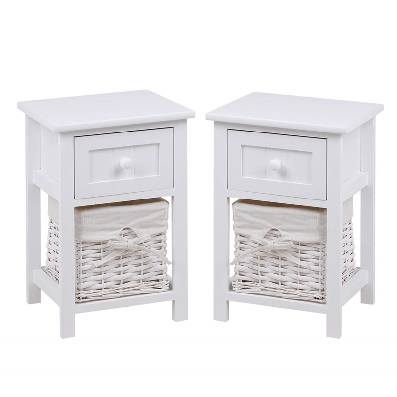 Jasso 30.5cm W Manufactured Wood Bedside Table