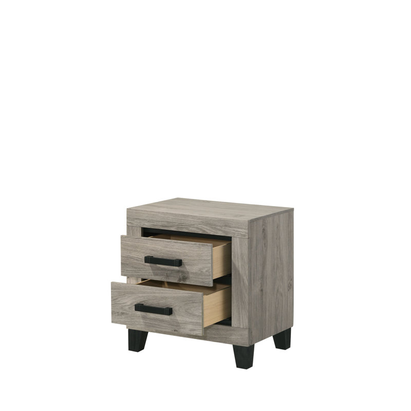 Table de chevet finition gris clair