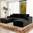 Koli Boneless U-shaped Cloud Sectional Sofa Couch, Compression Modular Sofa, Corduroy