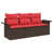 Structure brune / coussin rouge est en rupture de stock sélectionné