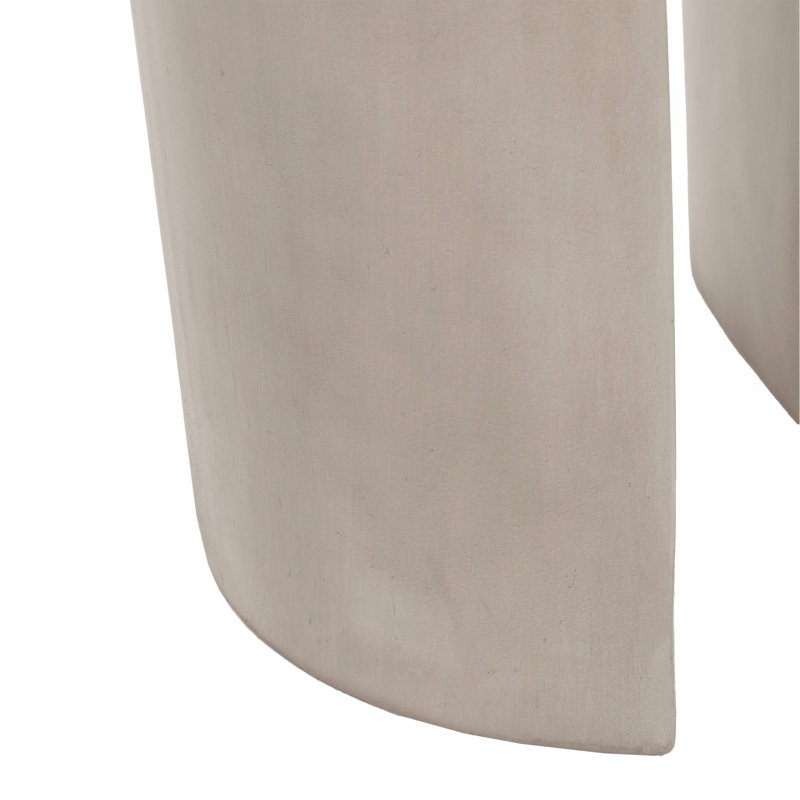 Table d'appoint d'extérieur ronde en U Mgo, gris clair, Gris clair