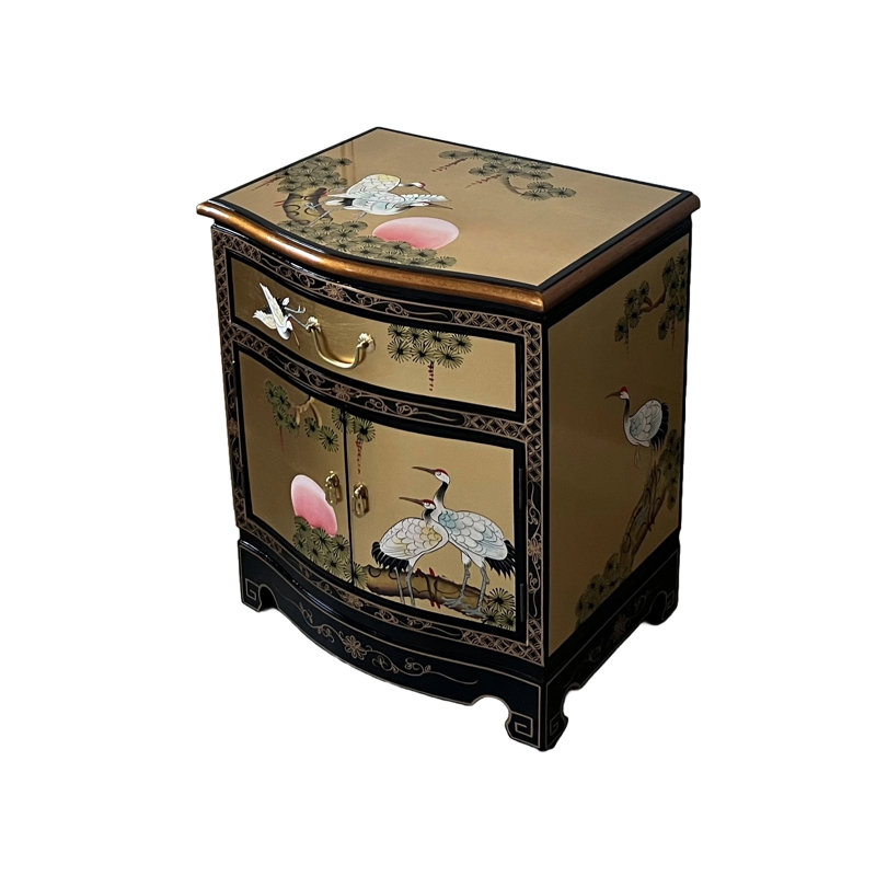 Hocca Gold Leaf Hand Painted Lamp Cabinet