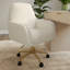 Fauteuil de bureau pivotant avec coussins doubles Martha Stewart Clara-112163873-112163889