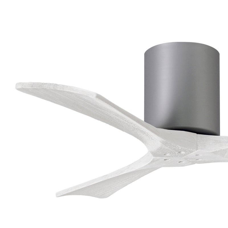 Ventilateur de plafond à 3 pales Olivier, Nickel brossé, Blanc mat, 42"