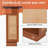 47.24‘’ Farmhouse Caramel Brown Rattan Kitchen Cabinet