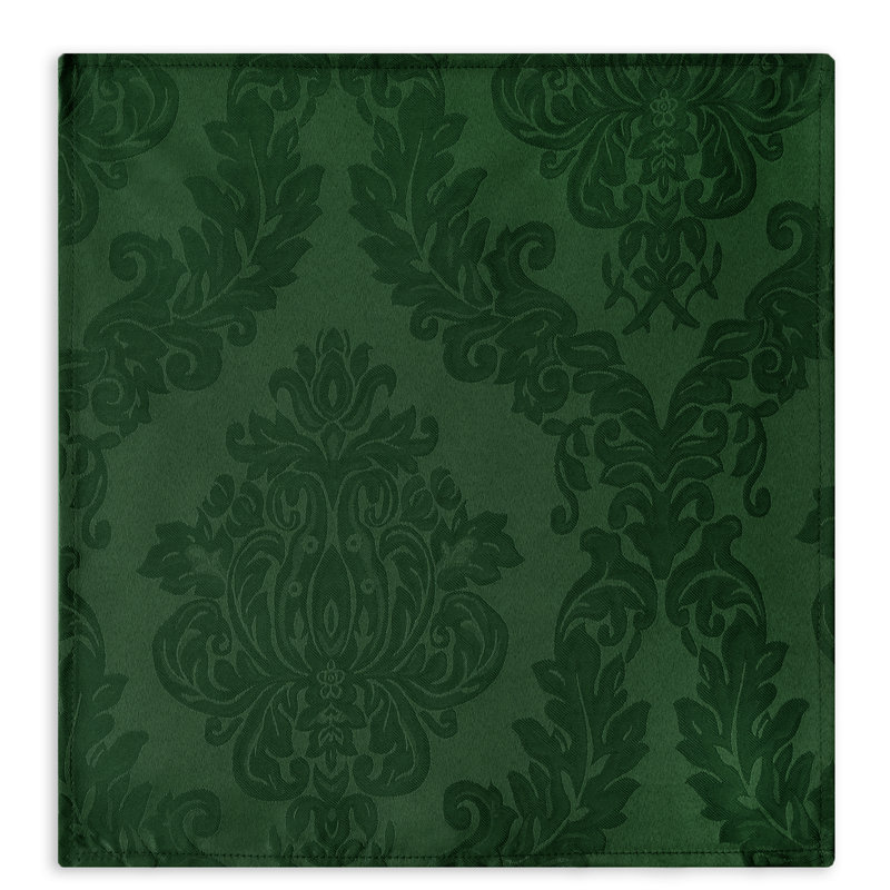 Burchfield 100% Polyester Damask Square Napkin, Hunter