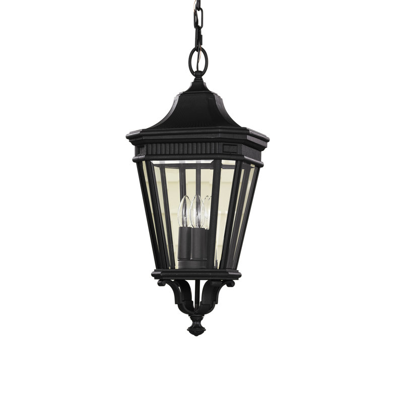Petit luminaire suspendu Cotswold Lane de Génération Lighting , H 21,5 po x l 9,5 po, Noir