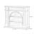 Brown Solid Wood Freestanding Fireplace