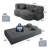2-Seater Foldable Compressed Sofa Bed Gray