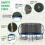 Trampoline récréatif pour enfants 14 pi avec enceinte de sécurité - utilisation intérieure et extérieure - noir-113374225