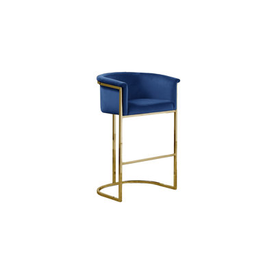 Maebelle Velvet Barstool 29" (Single Chair)