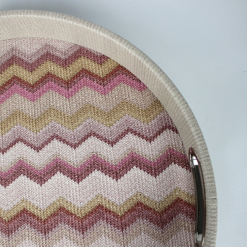 Bellamae Tray, Brown and pink