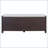 Rustic Storage Bench with Woven Rattan Doors & Adjustable Shelves