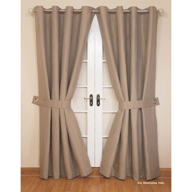 Maglione Room Darkening Curtain Pair, Linen