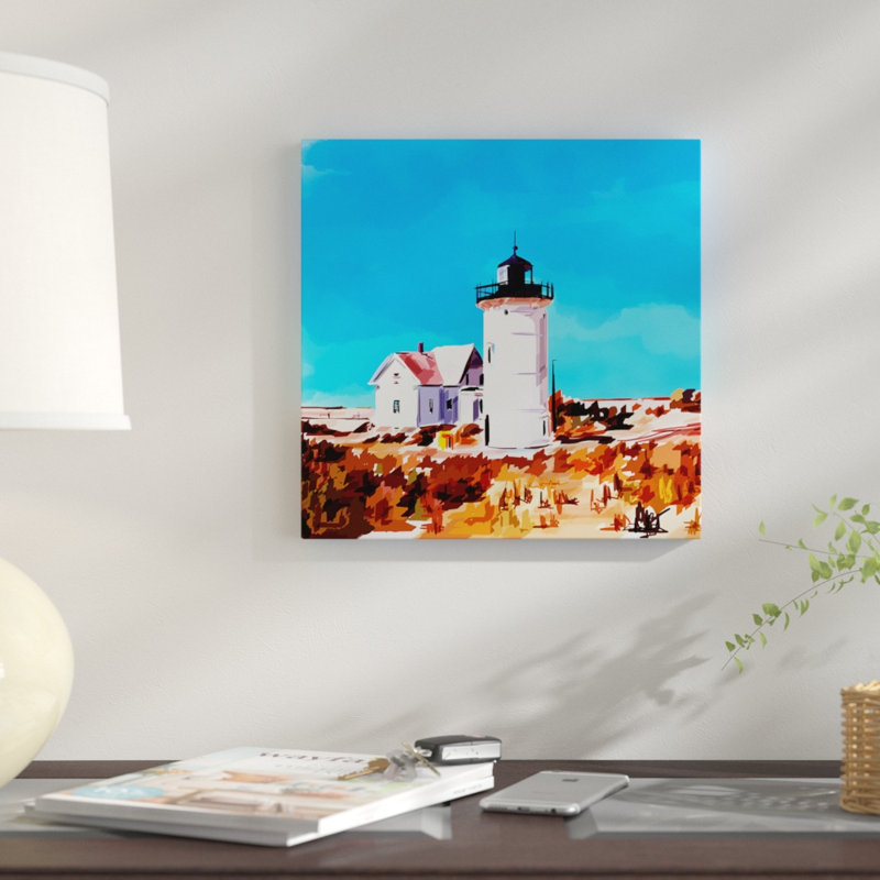 « phare scène vii », impression sur toile, H 12 po x l 12 po x P 0,75 po, Pas de tapis, Toile tendue