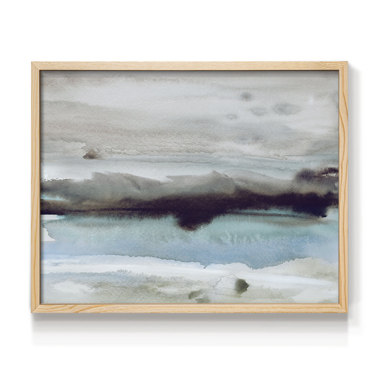 Quiet Coast -Framed Print - Restickable, Natural, 22" H x 28" W