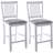 Chic Slat Back Wooden Counter Stools with Upholstered Seats-99343621-99343620