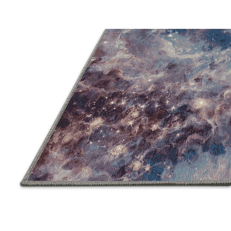 Tapis gris lavable à la machine, Carré 7 pi
