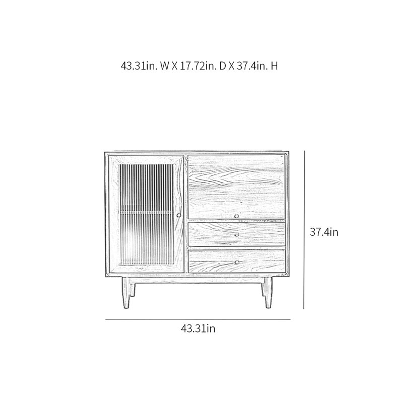 Buffet Simplicity avec portes en verre