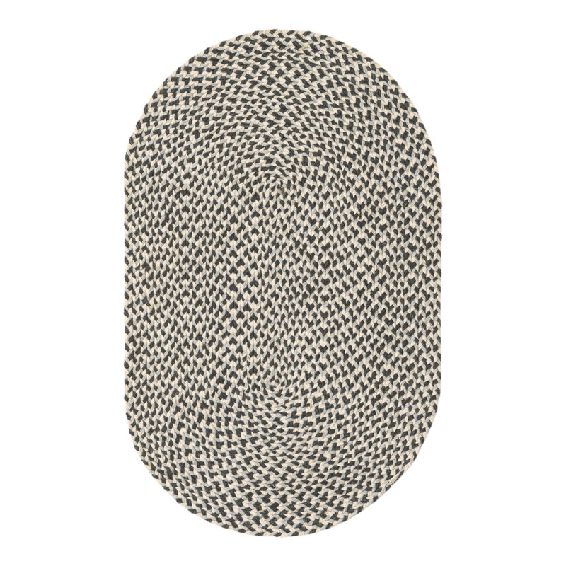 Tweed Braided Jute Rug, Oval 2" x 3'1"