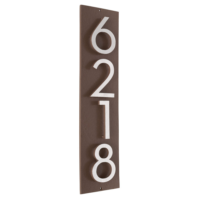 Plaque murale rectangulaire verticale flottante 6 po, Sable / deux tons, Oui