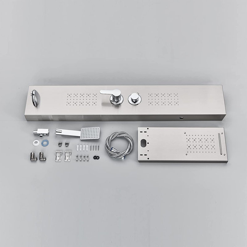45'' Shower Panel with Fixed Shower Head, Brushed Nickel