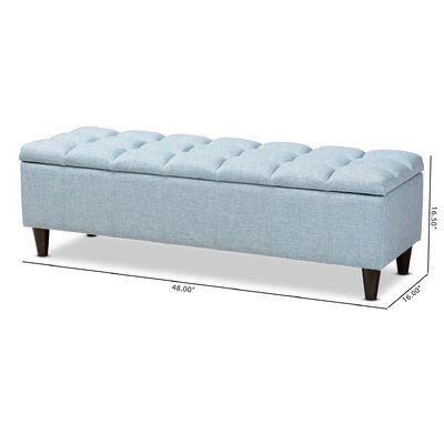 Lark Manor Campanella 100% Polyester Upholstered Storage Bench ...